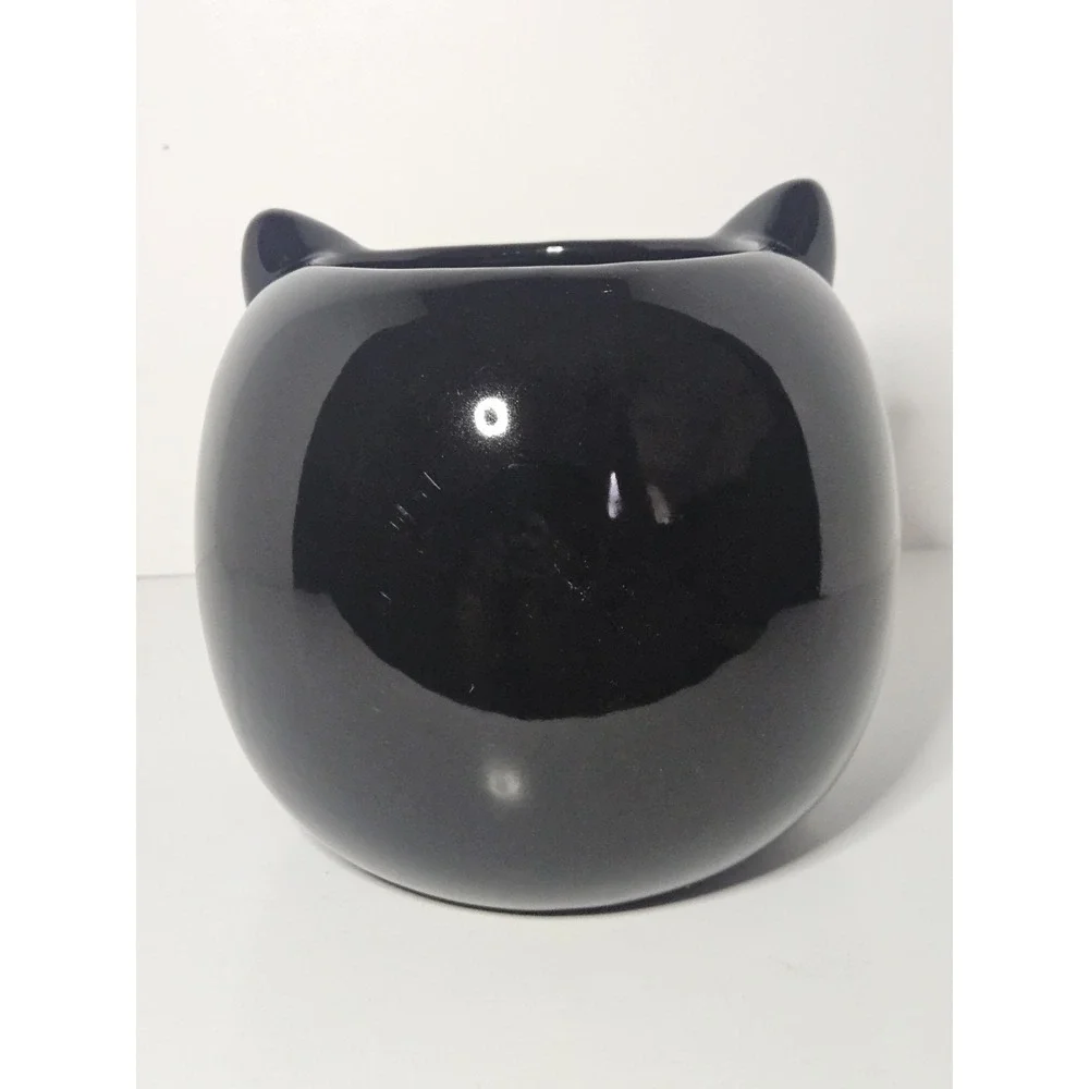 Kookie Kitty Black Cat Candy Bowl Candle Holder Yankee Candle Halloween Friends